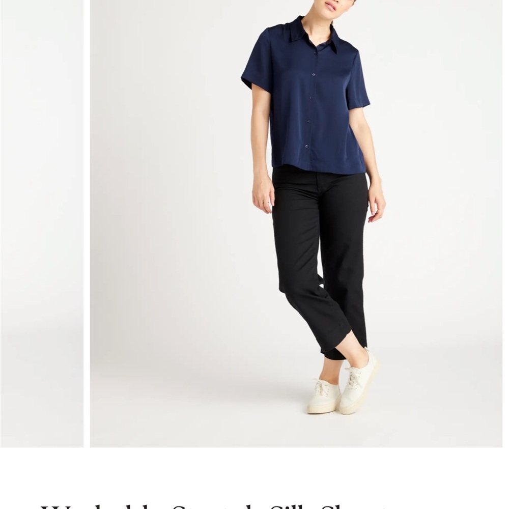 Quince Blue Casual Button Down Shirt